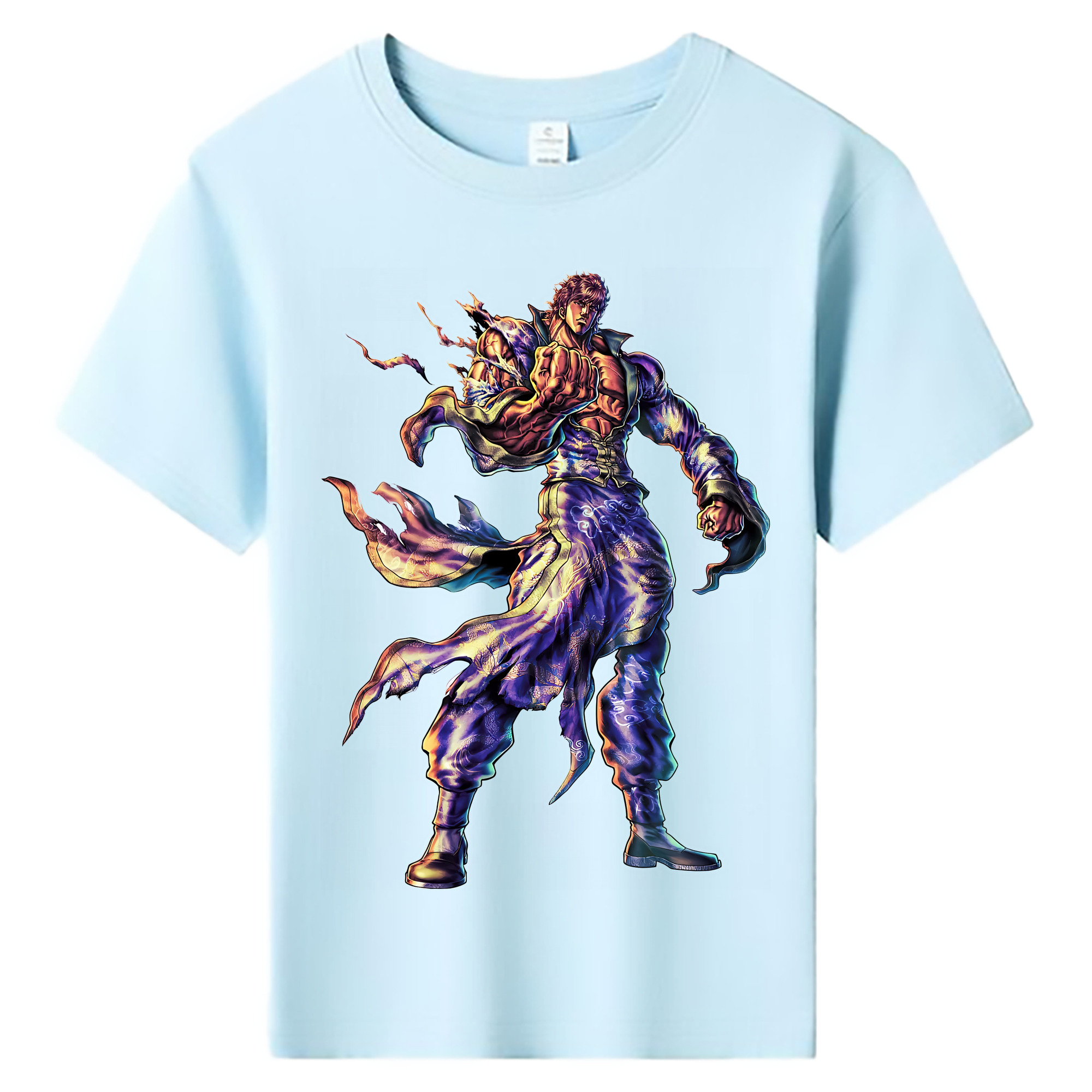 （画像用） 北斗の拳 Fist of the North Star 綿100％キッズTシャツ（フロントプリント）